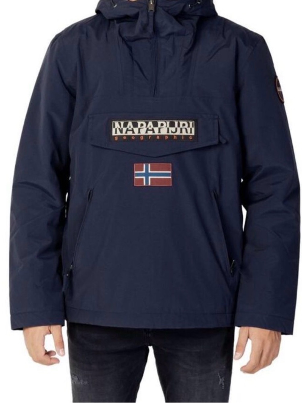 Napapijri Men's Rainforest Hooded Anorak Jacket - Navy
